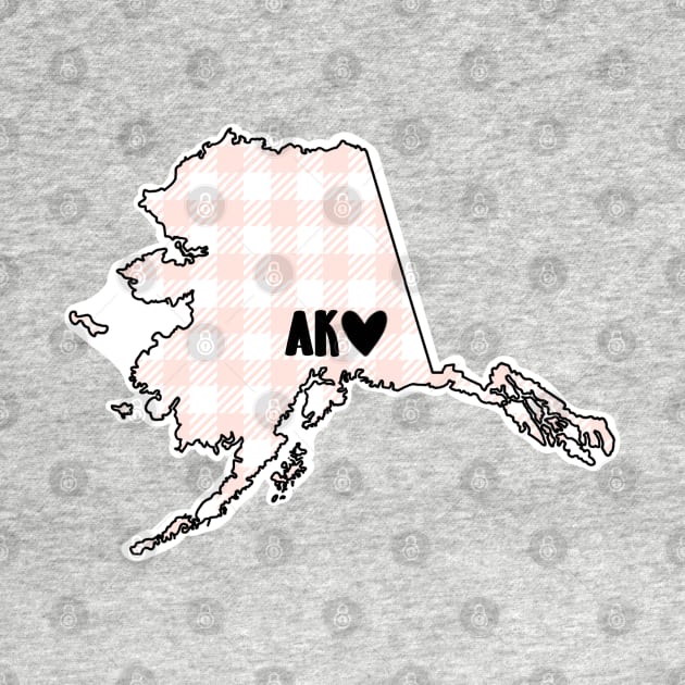 USA States: Alaska (pink plaid) by LetsOverThinkIt